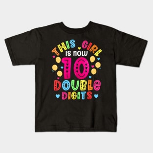 10 Year Old Birthday This Girl Is Now 10 Double Digit Kids T-Shirt
